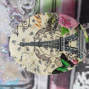 "Premium Quality" Round Eiffel Tower Compact Mirror